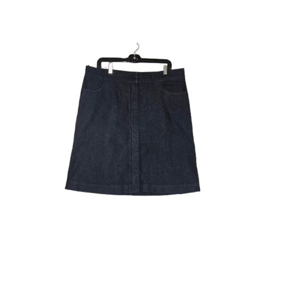 Lafayette 148 New‎ York Sz 14 Denim Jean Skirt Womens Blue  Casual Career Midi